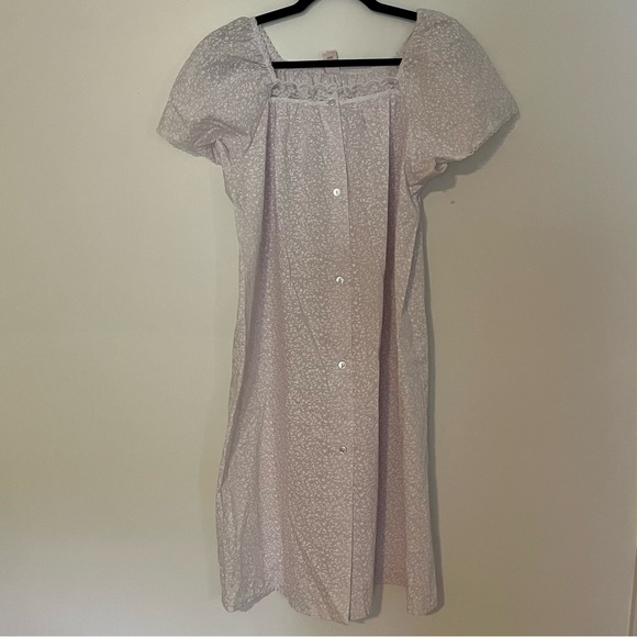 Vintage Sears nightgown midi women's Large floral cotton blend house dress - Picture 1 of 8